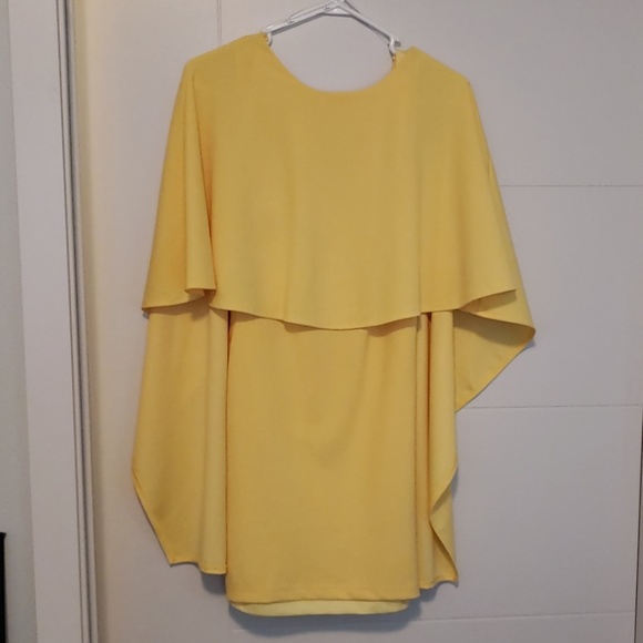 Yellow Backless/ OpenBack Cocktail Summer Dress - Picture 4 of 5